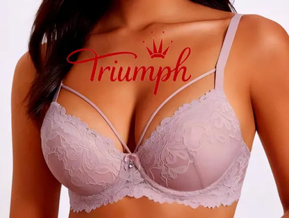 Triumph - (4 db) hímzett, csipkés, teljes kosaras melltartó